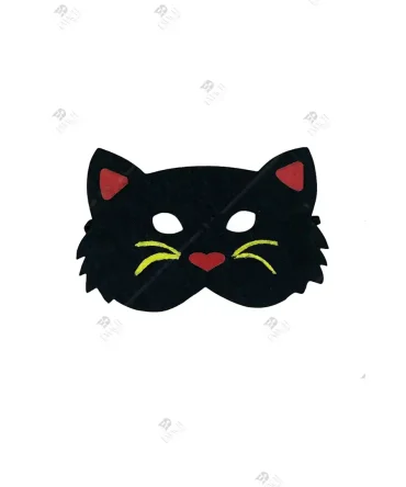 Kedi Çoçuk Maskesi Kedi Yüz Maskesi Keçe 4