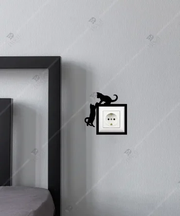 Kedi Temalı Dekoratif Priz Süsleri