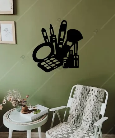 Kuaför Dekor Makyaj Malzemeleri Duvar Dekoru Ahşap 1