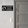 Personel Harici Girilmez Yazısı Ahşap