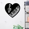 Piano Kalp Kiriklari Müzik Odası Dekorasyon Ahşap Duvar Dekoru
