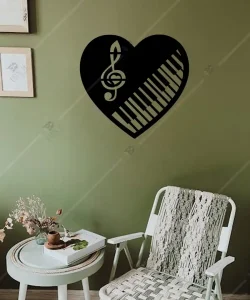 Piano Kalp Kiriklari Müzik Odası Dekorasyon Ahşap Duvar Dekoru 2 Piano Kalp Kiriklari Müzik Odası Dekorasyon Ahşap Duvar Dekoru 2