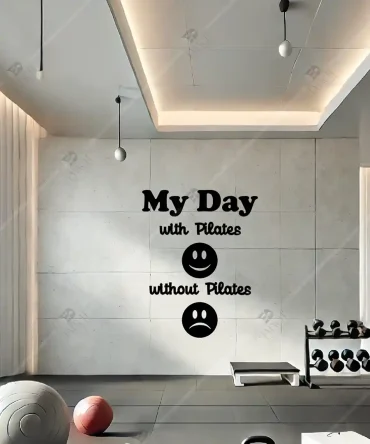 Pilates Günü My Day with Plates without pilates Ahşap Duvar Dekoru 2