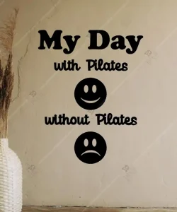 Pilates Günü My Day with Plates without pilates Ahşap Duvar Dekoru 3