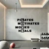 Pilates Motivates Moves Heals Pilates Motivasyon Sözleri Ahşap Duvar Dekoru 2