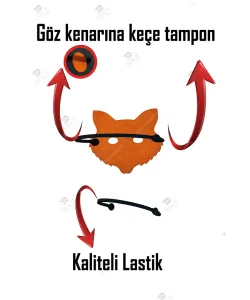Tilki Maske Keçeden Tilki Maskesi 3