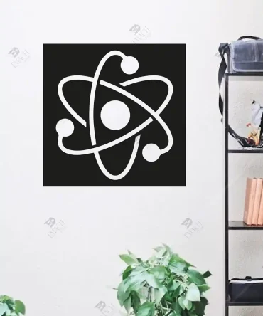 Atom Molekülü Ahşap Sınıf Eğitici Duvar Dekoru 3
