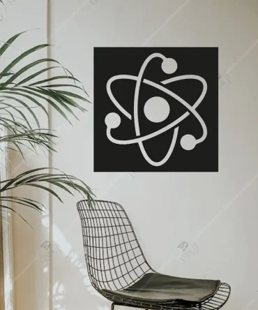 Atom Molekülü Ahşap Sınıf Eğitici Duvar Dekoru 4