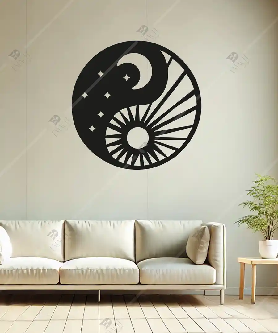 Ay ve Güneş Hikayesi Yin Yang Aşk Ahşap Duvar Dekoru 2 Ay ve Güneş Hikayesi Yin Yang Aşk Ahşap Duvar Dekoru 1