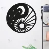 Ay ve Güneş Hikayesi Yin Yang Aşk Ahşap Duvar Dekoru