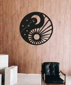 Ay ve Güneş Hikayesi Yin Yang Aşk Ahşap Duvar Dekoru 2 Ay ve Güneş Hikayesi Yin Yang Aşk Ahşap Duvar Dekoru 2