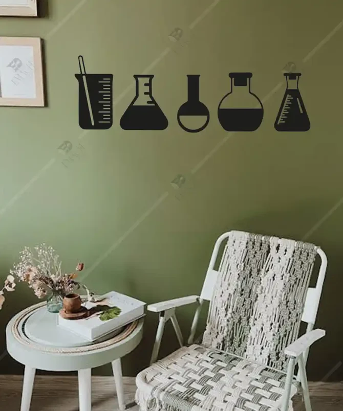 Kimya Her Yerde Kimya Teknikeri Ahşap Duvar Dekoru