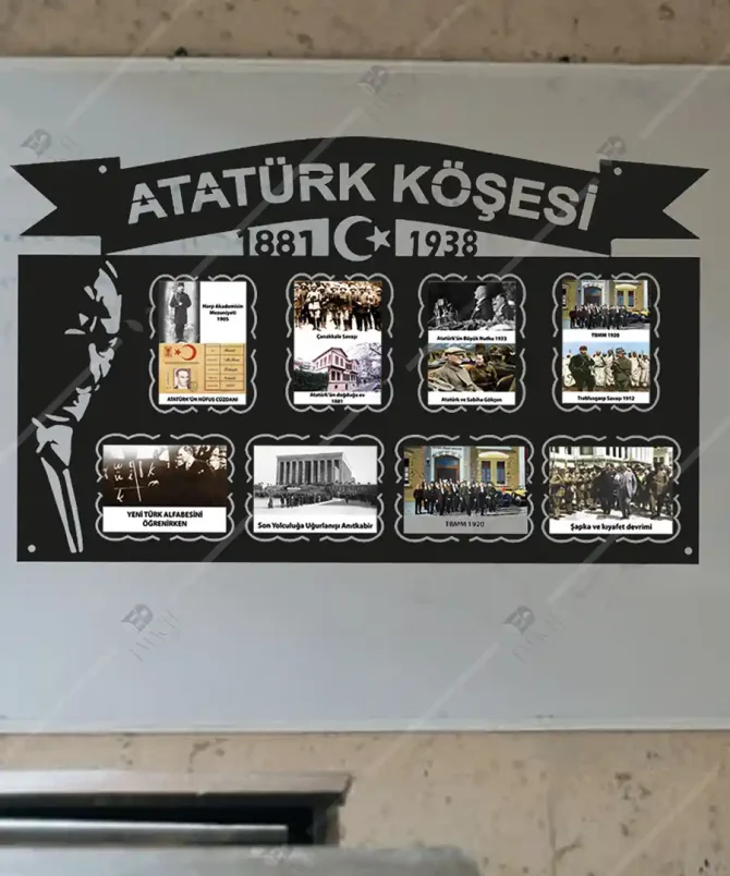 Sınıf Atatürk Köşesi Sınıf Atatürk Panosu Ahşap 1