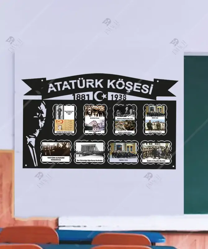 Sınıf Atatürk Köşesi Sınıf Atatürk Panosu Ahşap 2