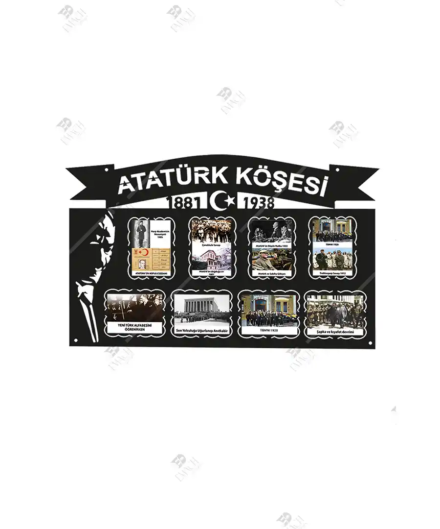 Sınıf Atatürk Köşesi Sınıf Atatürk Panosu Ahşap 3