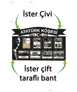 Sınıf Atatürk Köşesi Sınıf Atatürk Panosu Ahşap 4