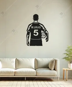 Erkek Voleybol Forma Ahşap Duvar Dekoru Erkek Voleybol Forma Ahşap Duvar Dekoru