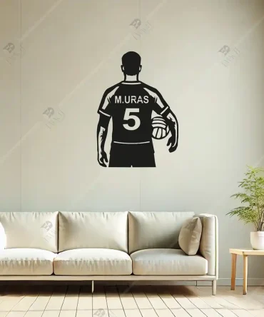 Erkek Voleybol Forma Ahşap Duvar Dekoru