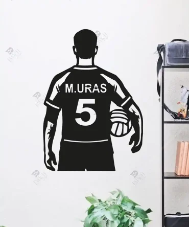 Erkek Voleybol Forma Ahşap Duvar Dekoru 5