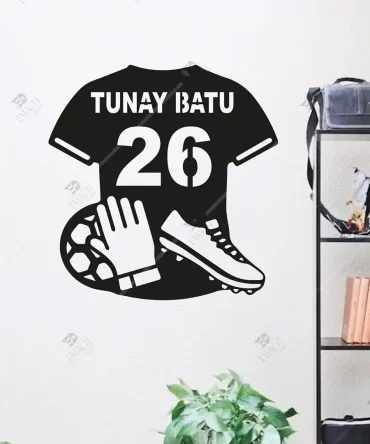 Futbol Kaleci Forma Numaraları Kişiye Özel Ahşap Duvar Dekoru