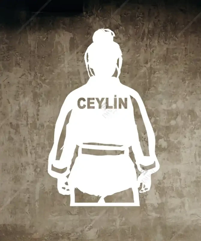 Judo Judoka Dövüş Sanatları Kişiye Özel Ahşap Duvar Dekoru 2
