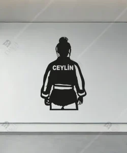 Judo Judoka Dövüş Sanatları Kişiye Özel Ahşap Duvar Dekoru 4