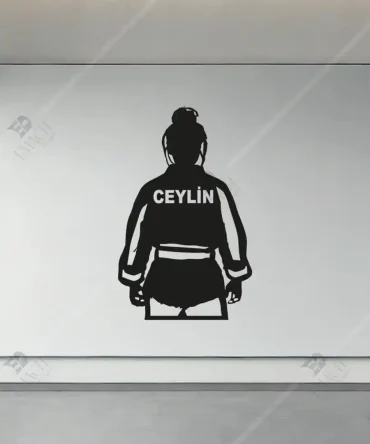 Judo Judoka Dövüş Sanatları Kişiye Özel Ahşap Duvar Dekoru 4