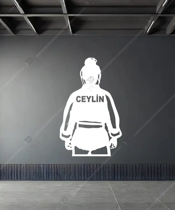 Judo Judoka Dövüş Sanatları Kişiye Özel Ahşap Duvar Dekoru
