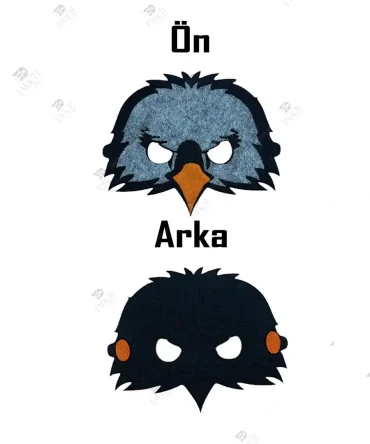 Kartal Maskesi keçe Kara Kartal Maskesi Keçeden 1