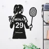 Badminton topu badminton raketi Forma Ahşap Duvar Dekoru