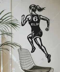 Kadın Atletizm Kadın atlet sporcu İsme Özel Ahşap Duvar Dekoru Kadın Atletizm Kadın atlet sporcu İsme Özel Ahşap Duvar Dekoru