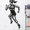 Kadın Atletizm Kadın atlet sporcu İsme Özel Ahşap Duvar Dekoru 5