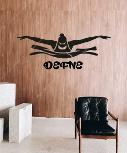 Kadın Yüzücü Atlet İsme Özel Dekor Ahşap 2 Kadın Yüzücü Atlet İsme Özel Dekor Ahşap 2