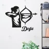 Yay ve ok temren Okçuluk Seti İsme Özel Ahşap Duvar Dekoru 1