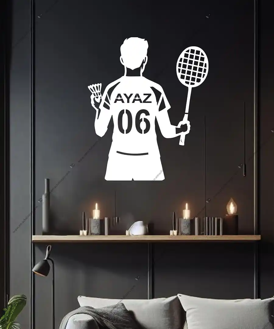 Badminton Seti Badminton hediyelik Ahşap Duvar Dekoru Kişiye Özel 4 Badminton Seti Badminton hediyelik Ahşap Duvar Dekoru Kişiye Özel 4