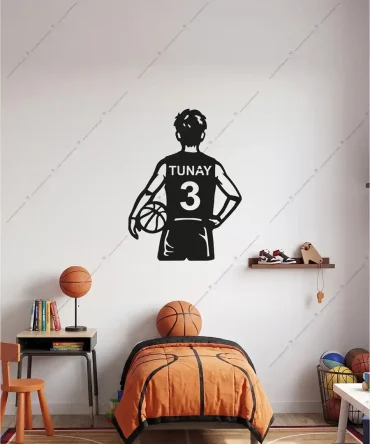 Basketbol Cocuk Forması Ahşap Duvar Dekoru 1