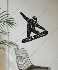 Snowboard Takımı Erkek Dekor Kişiye Özel Ahşap 3