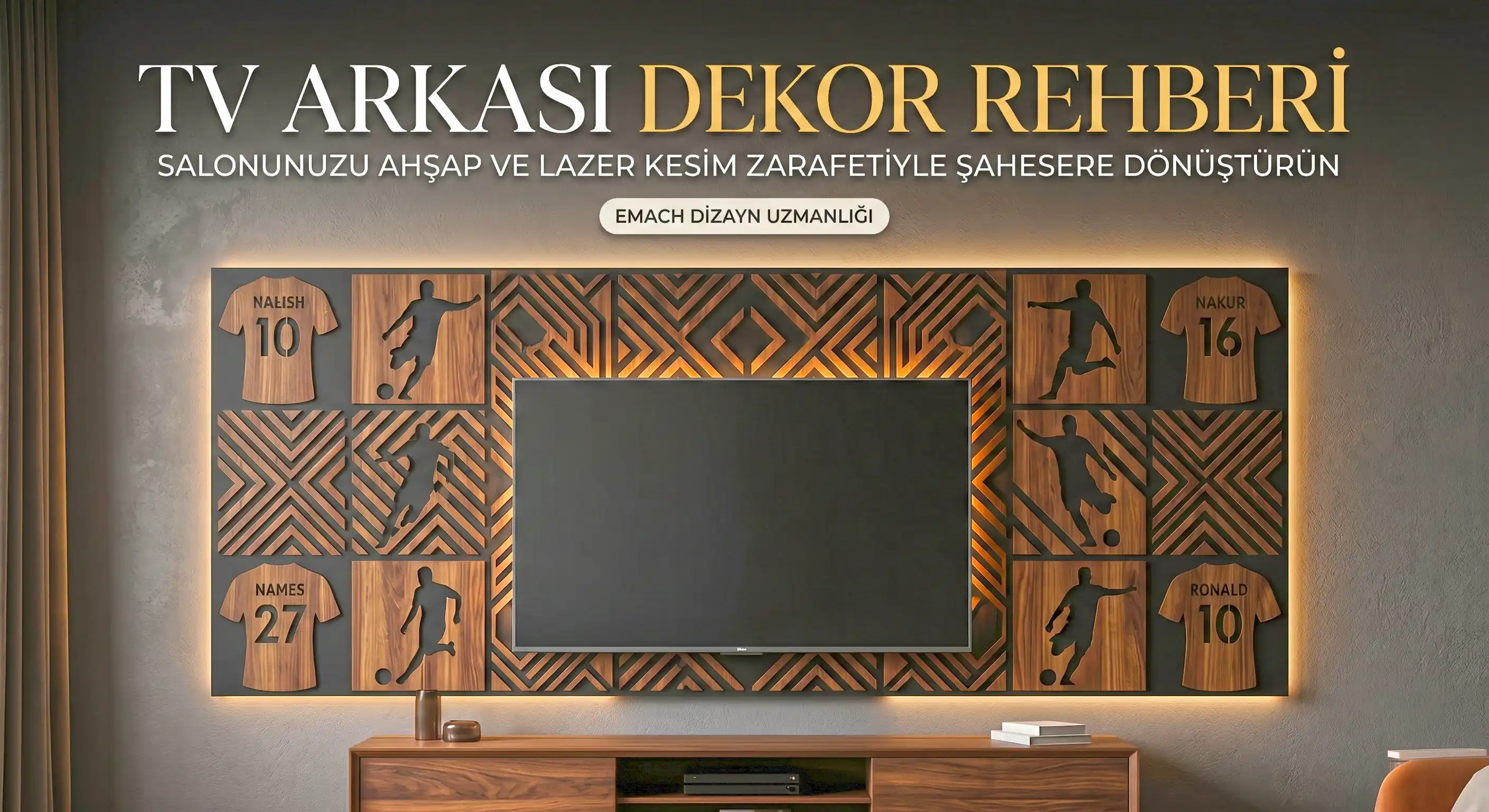 Tv Arkası Dekor Rehberi Salonunuzun Odak Noktasını Ahşap ve CNC Kesim Zarafetiyle Şahesere Dönüştürün