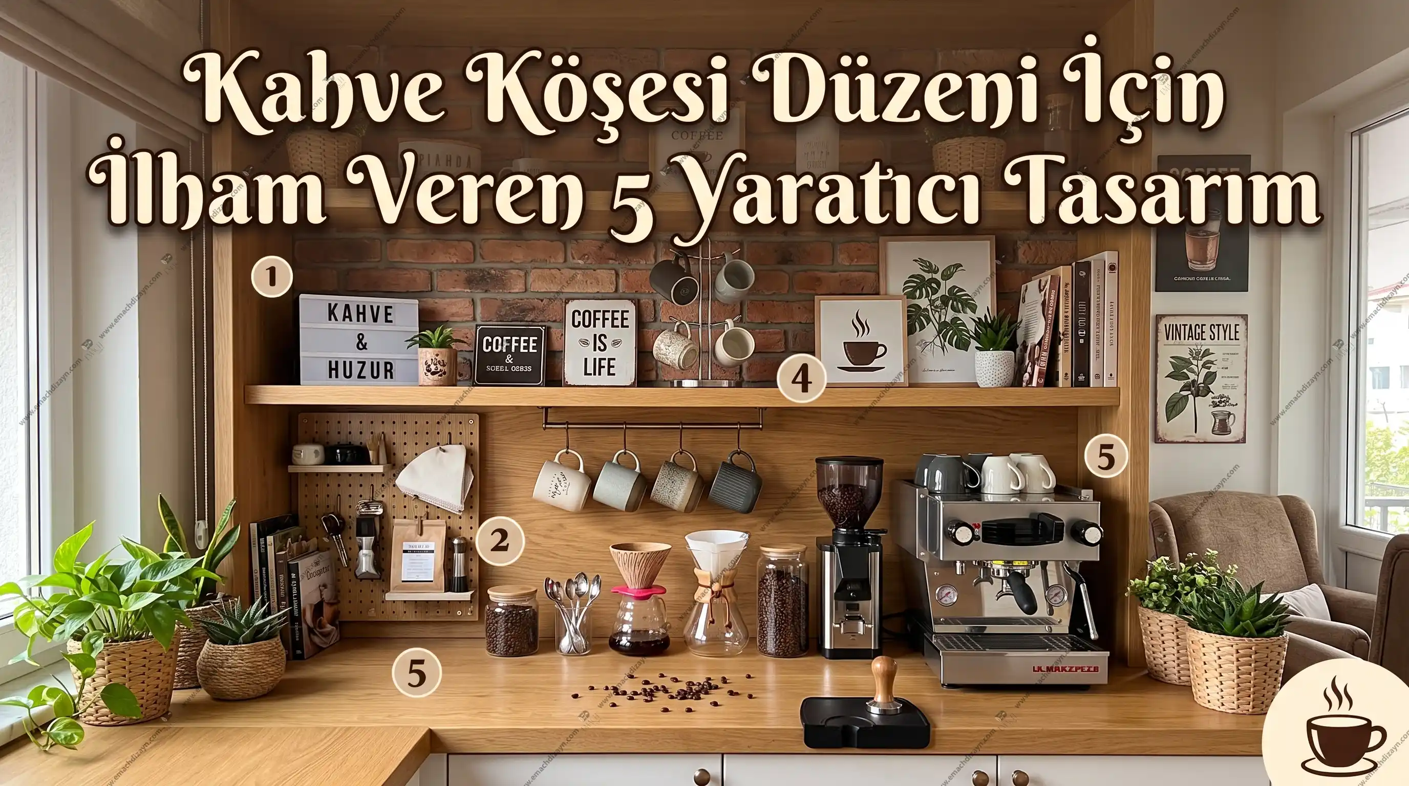 Emach Dizayn 90 Kahve Köşesi Düzeni İçin İlham Veren 5 Yaratıcı Tasarım