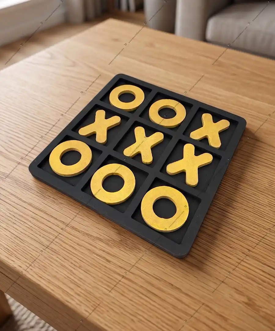 XOX Oyunu Ahşap Kutulu Kişiye Özel Hediye 3 XOX Oyunu Ahşap Kutulu Kişiye Özel Hediye1
