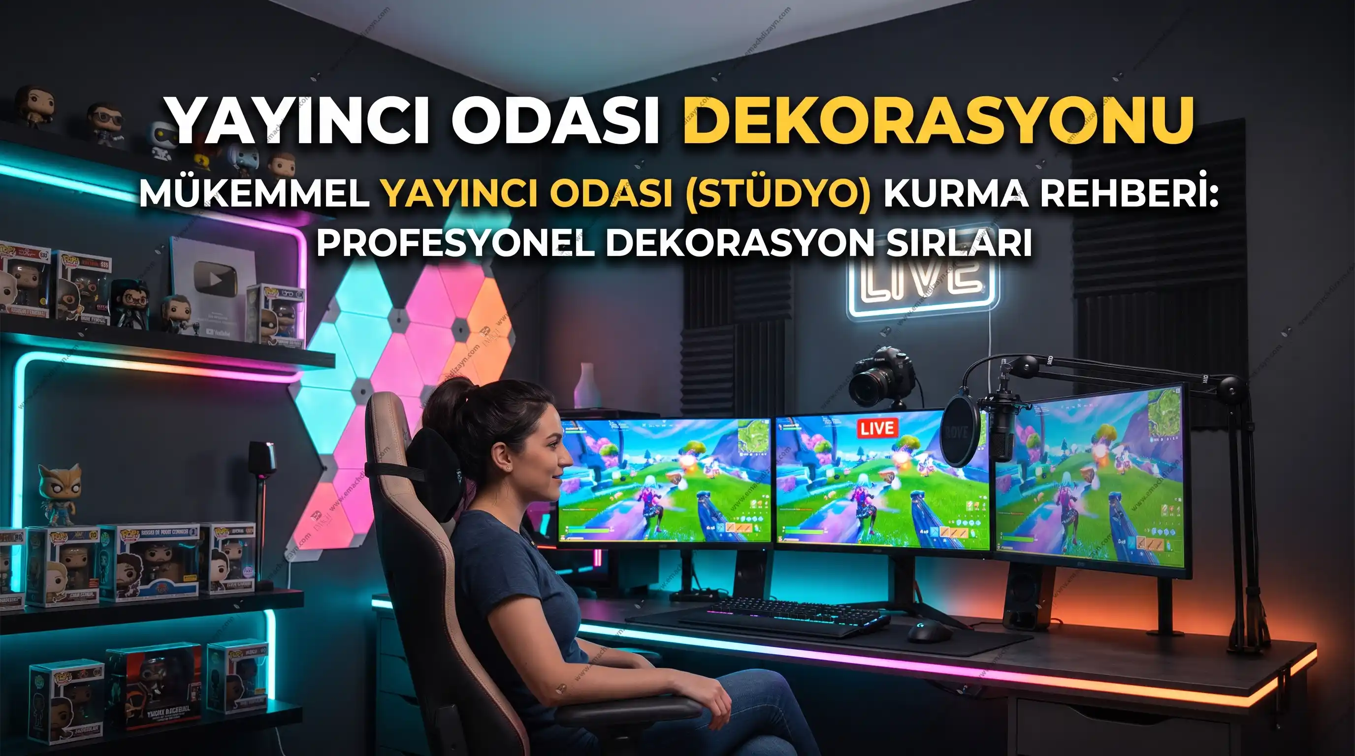Emach Dizayn 91 Yayıncı odası dekorasyonu Mükemmel Yayıncı Odası (Stüdyo) Kurma Rehberi Profesyonel Dekorasyon Sırları