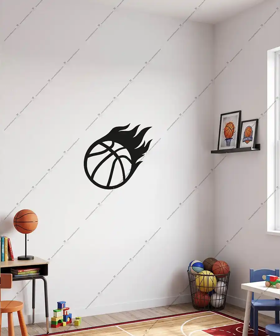 Basketbol Topu Düz Alevli Ahşap Duvar Dekoru 4 Basketbol Topu Düz Alevli Ahşap Duvar Dekoru 3