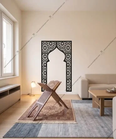 Emach Dizayn 37 Ev için Mihrap Modelleri Hazır Mihrap Duvar Dekoru Ahşap 3