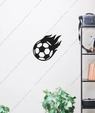 Siyah Beyaz Futbol Topu Ahşap Duvar Dekoru 2 Siyah Beyaz Futbol Topu Ahşap Duvar Dekoru 2