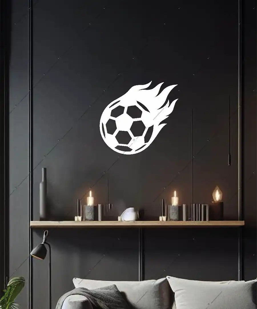Siyah Beyaz Futbol Topu Ahşap Duvar Dekoru 3 Siyah Beyaz Futbol Topu Ahşap Duvar Dekoru 5